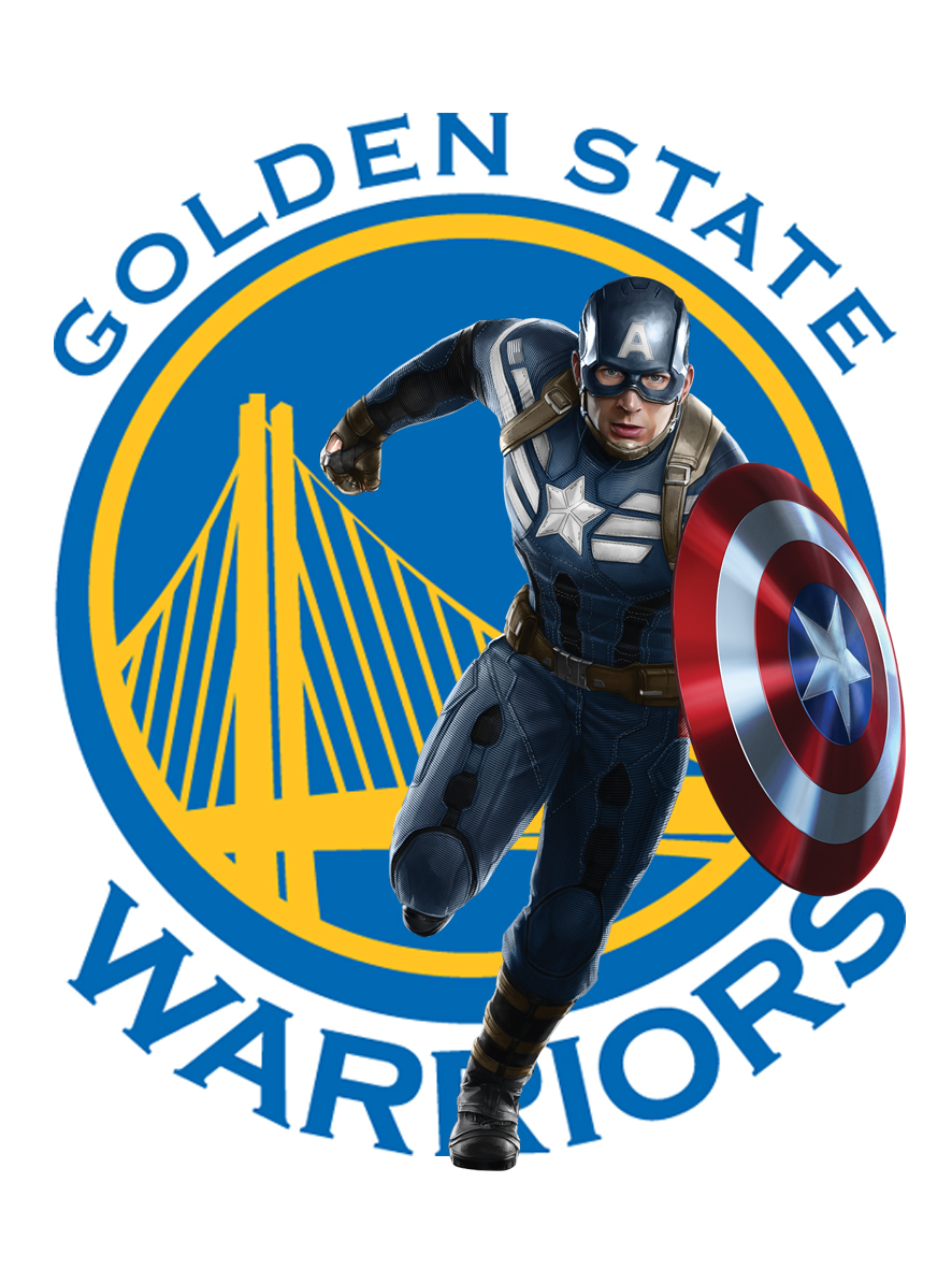 Golden State Warriors Captain America Logo vinyl decal